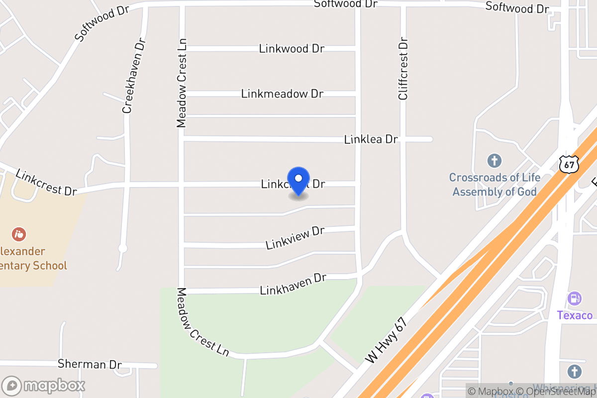 Map of 322 Linkcrest Dr