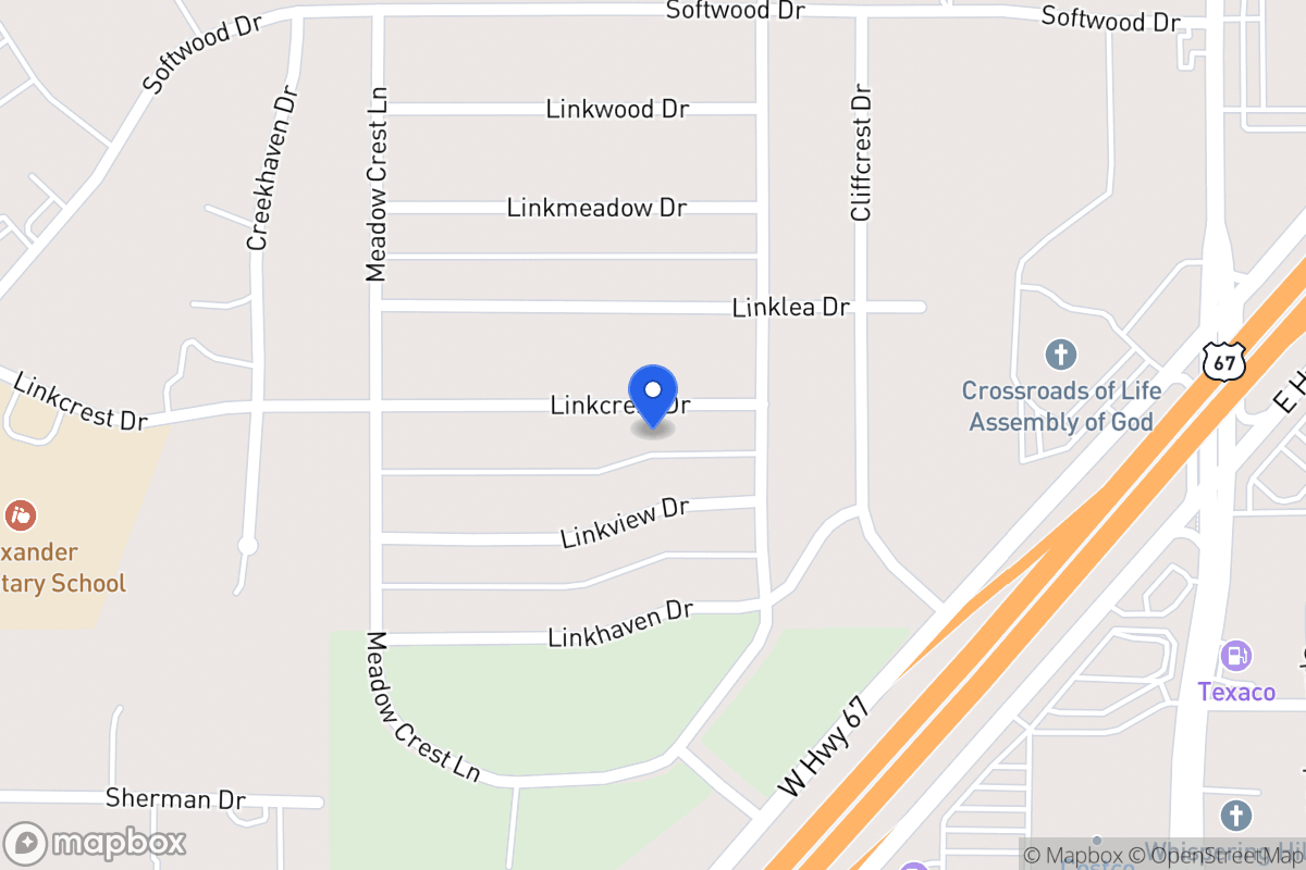 Map of 318 Linkcrest Dr