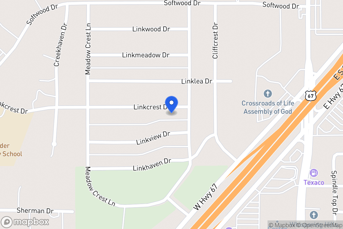 Map of 310 Linkcrest Dr