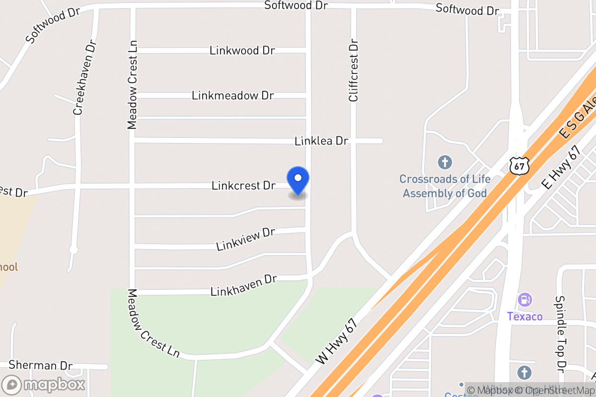 Map of 302 Linkcrest Dr