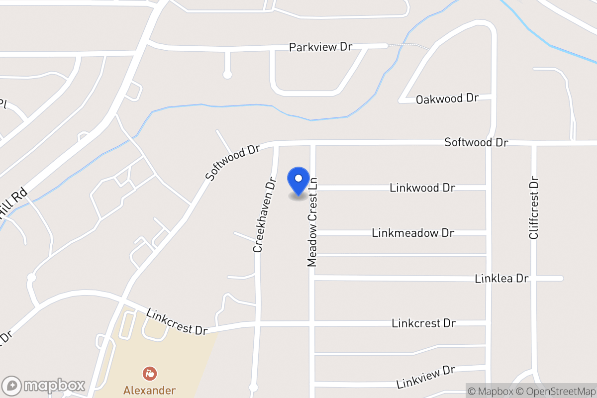 Map of 1723 Meadowcrest Ln