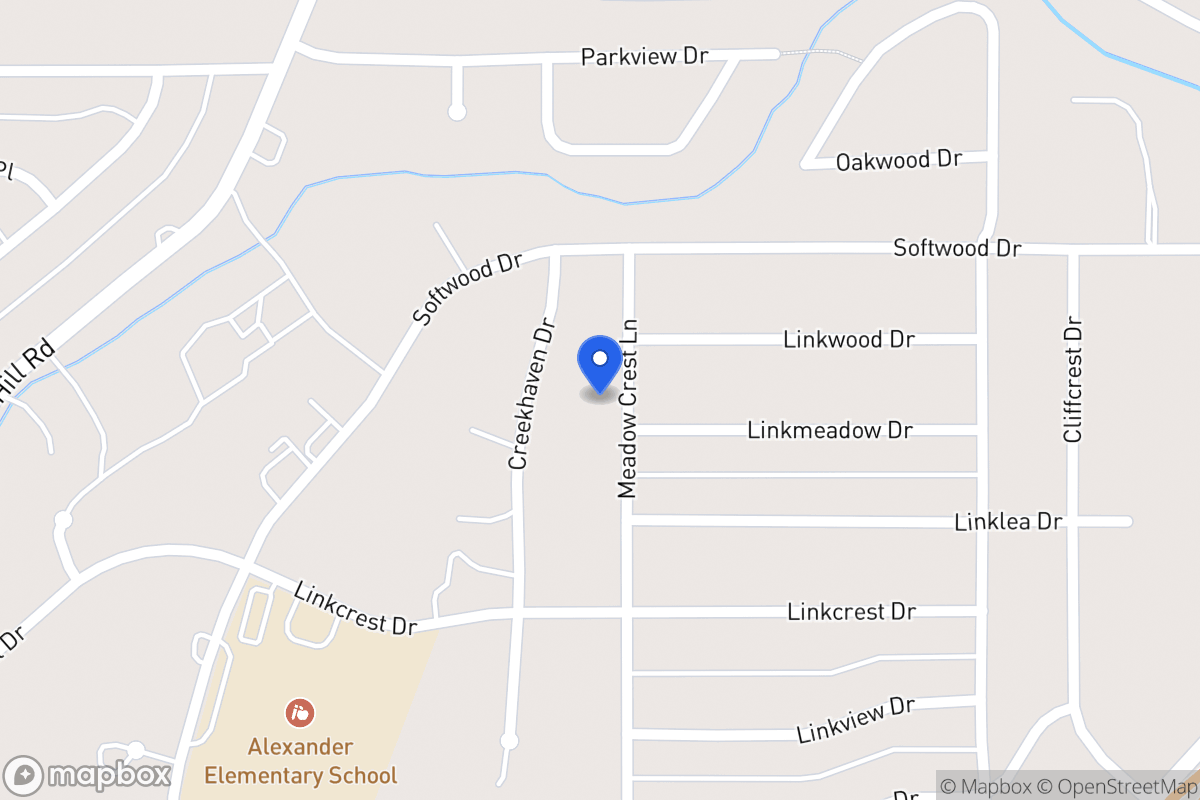Map of 1731 Meadowcrest Ln