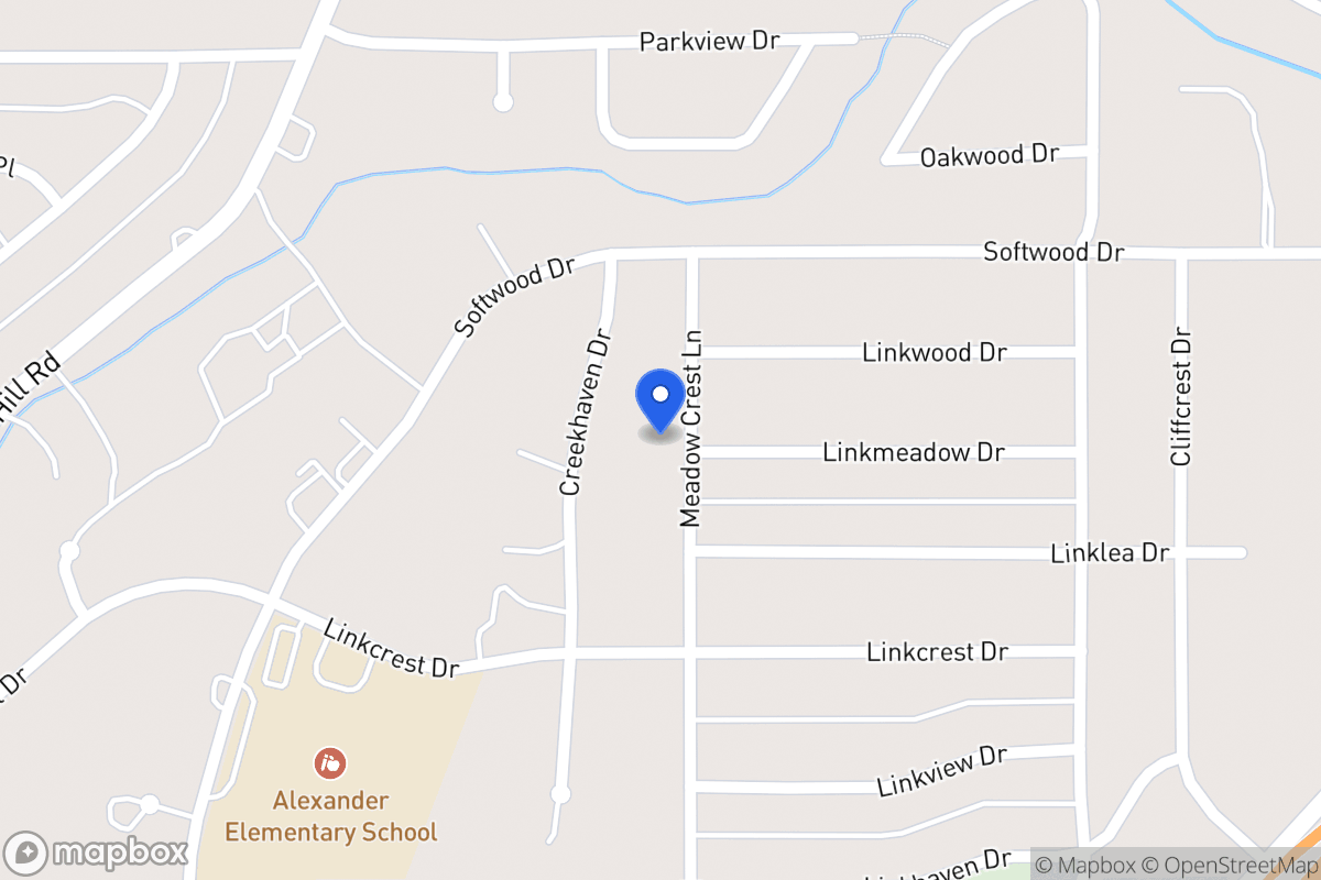 Map of 1735 Meadowcrest Ln