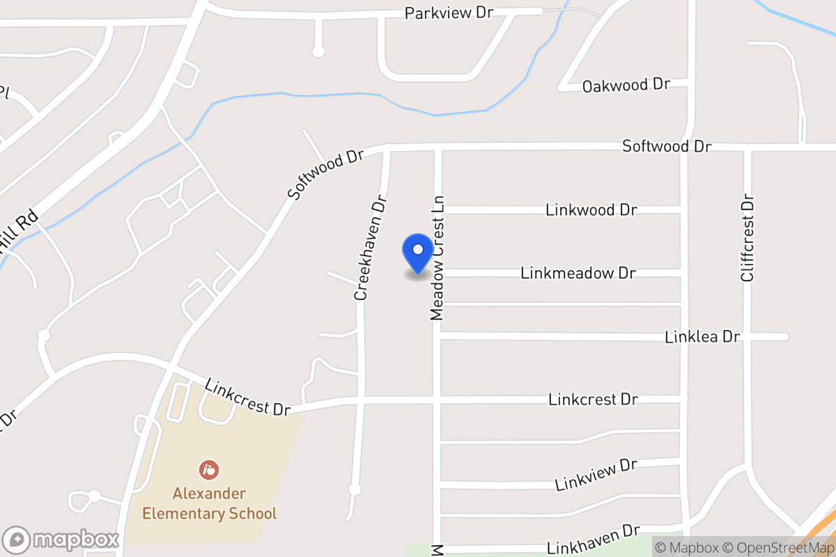 Map of 1739 Meadowcrest Ln