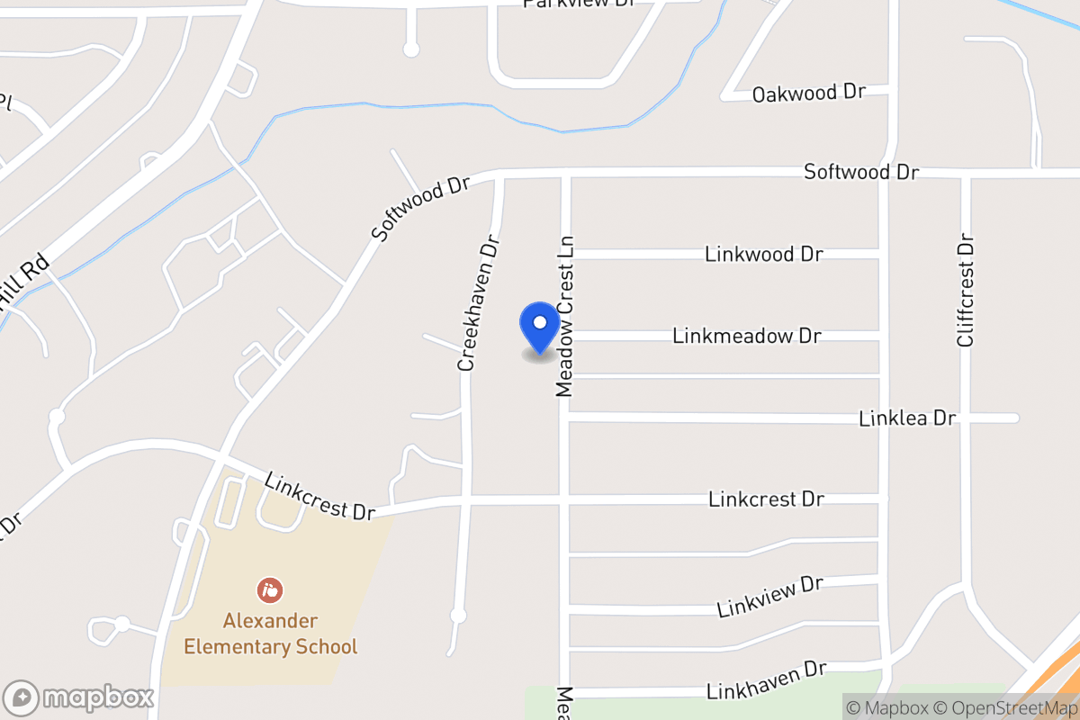 Map of 1743 Meadowcrest Ln