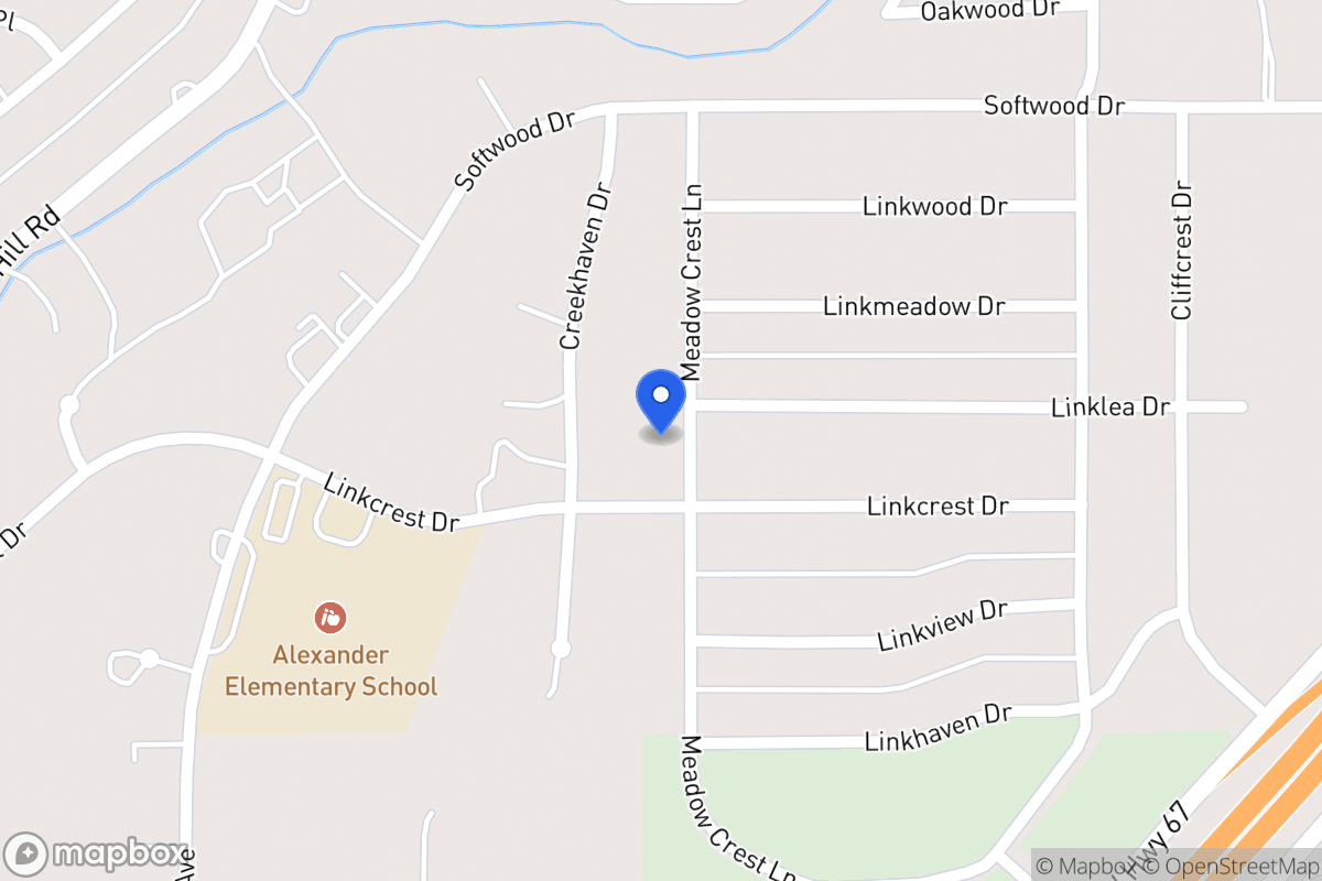 Map of 1763 Meadowcrest Ln