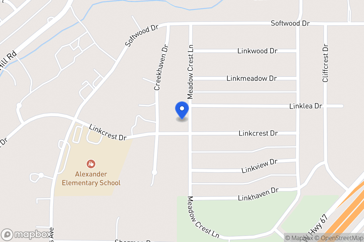 Map of 1767 Meadowcrest Ln