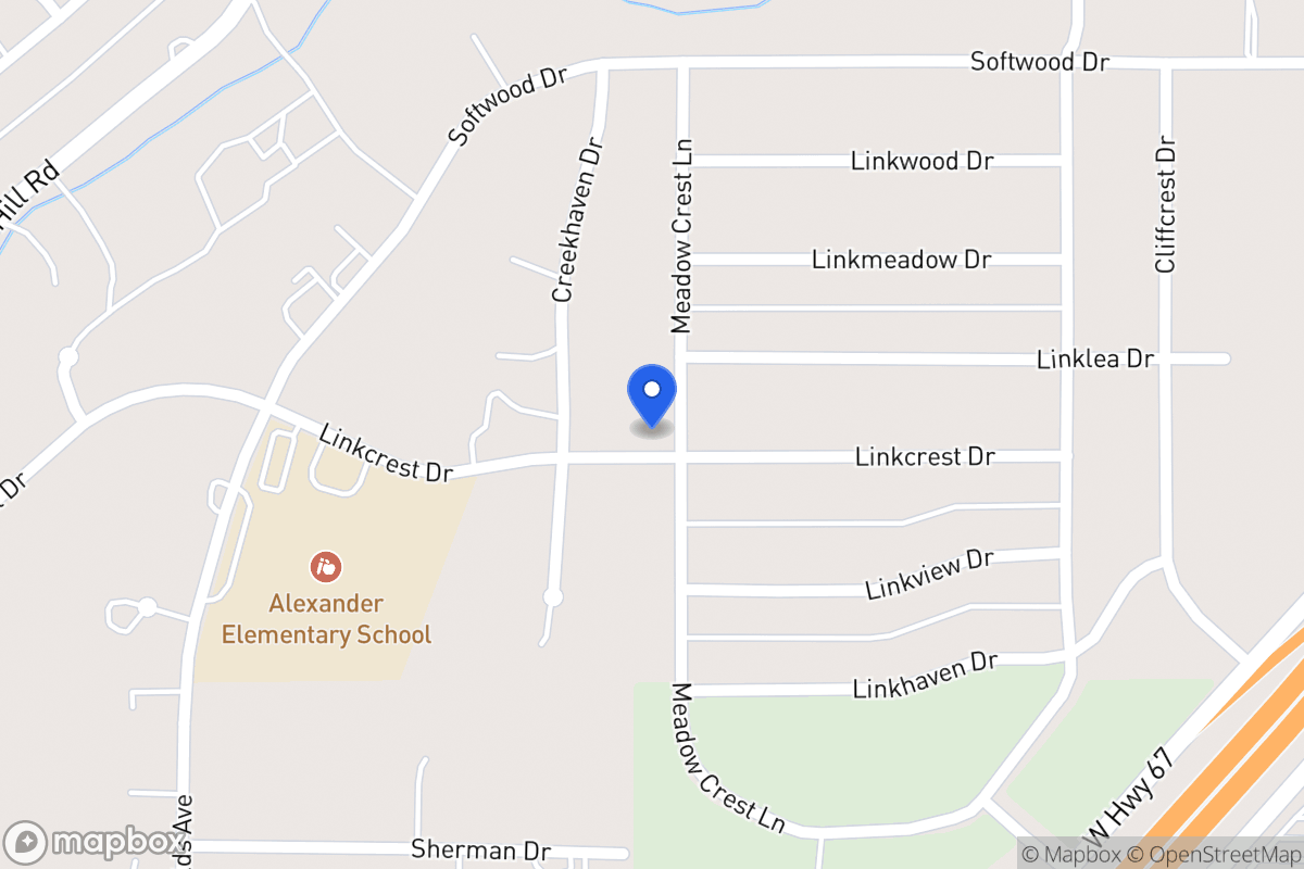 Map of 1771 Meadowcrest Ln