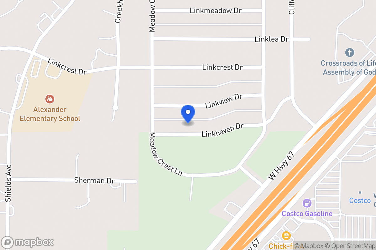 Map of 343 Linkhaven Dr