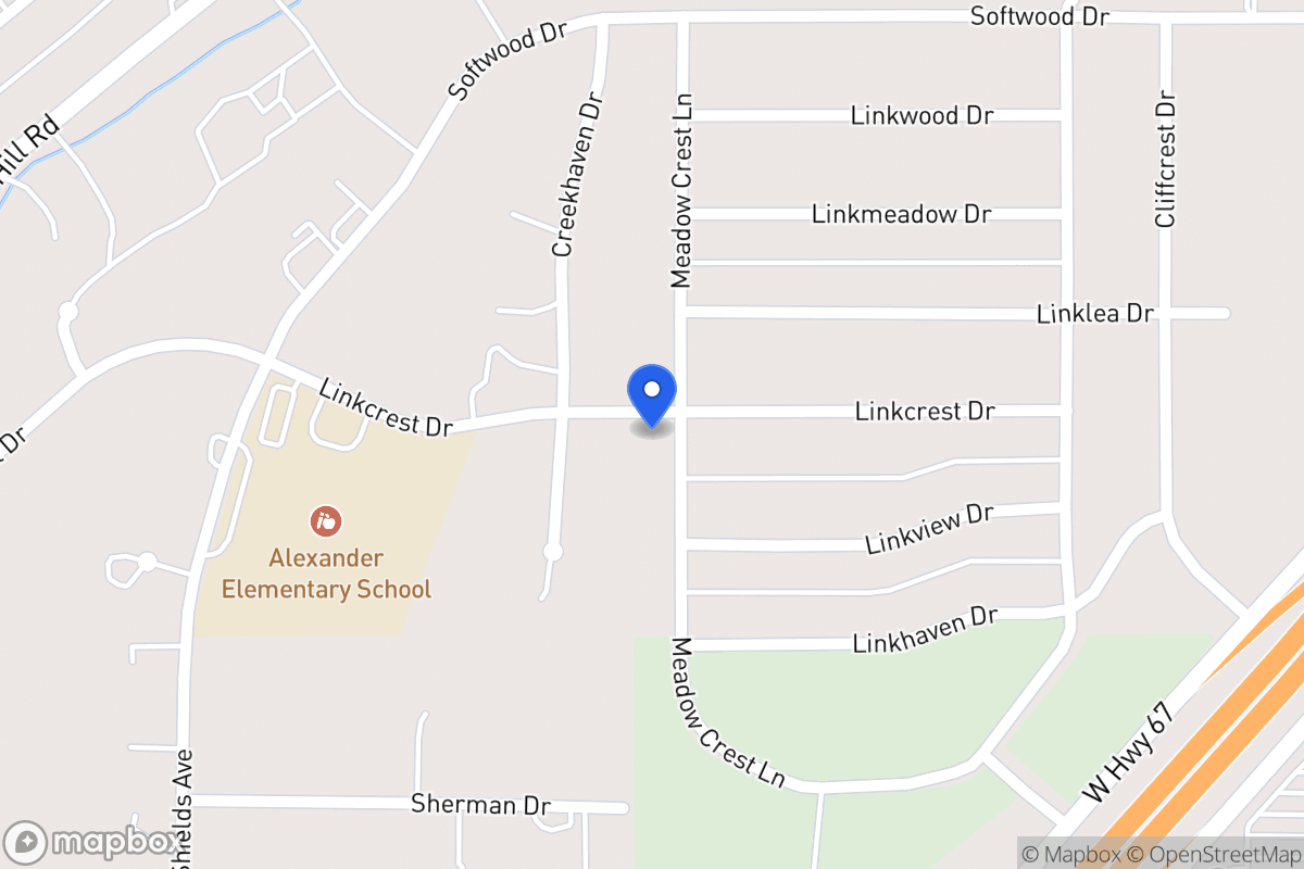 Map of 1803 Meadowcrest Ln