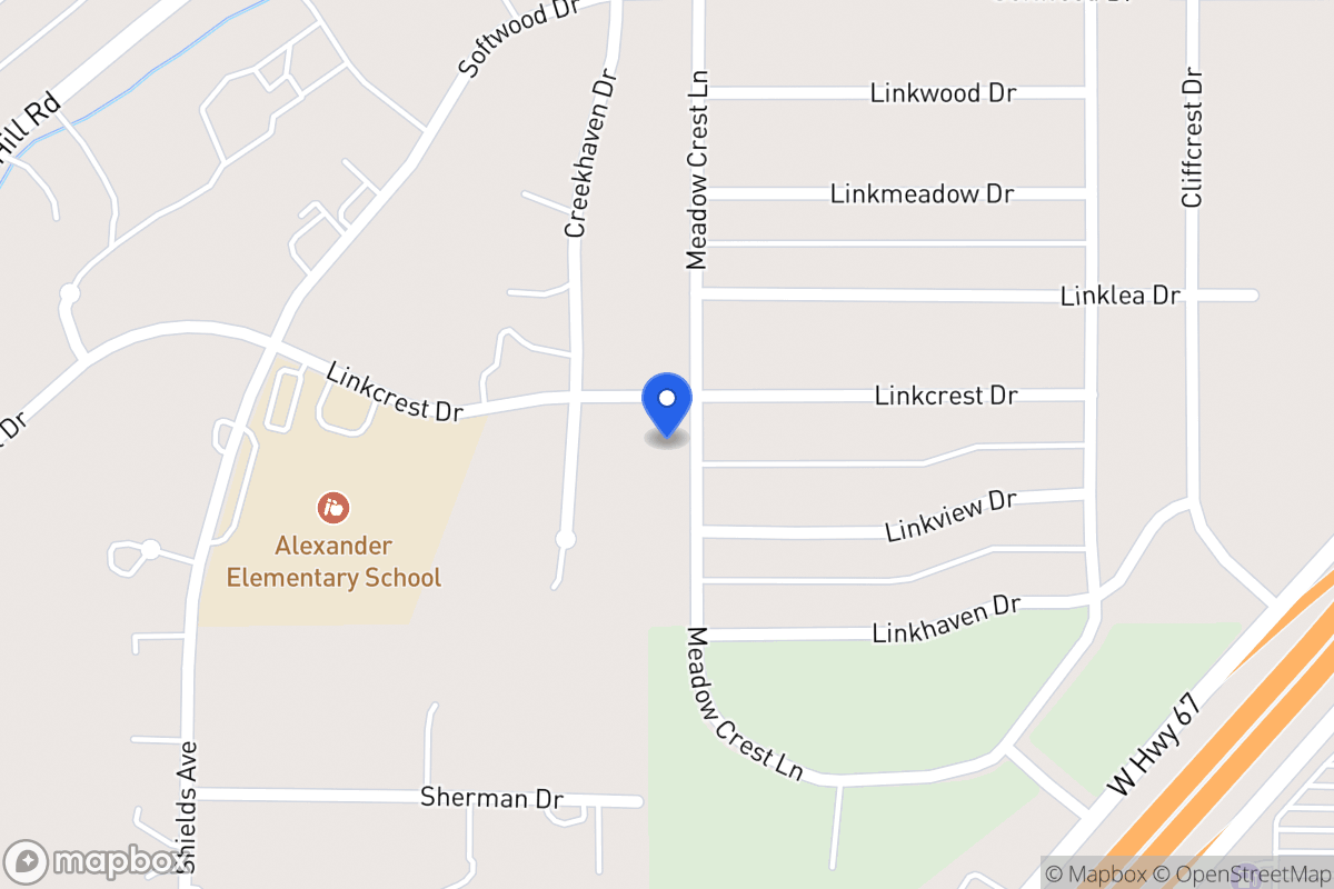 Map of 1807 Meadowcrest Ln