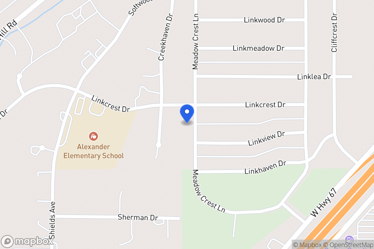 Map of 1811 Meadowcrest Ln