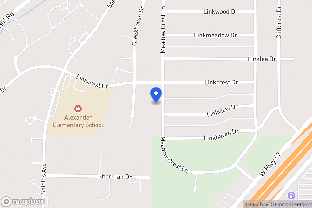 Map of 1815 Meadowcrest Ln