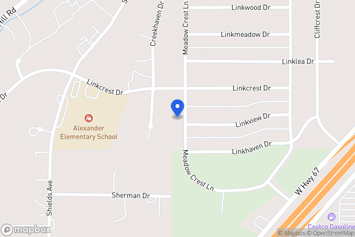 Map of 1819 Meadowcrest Ln