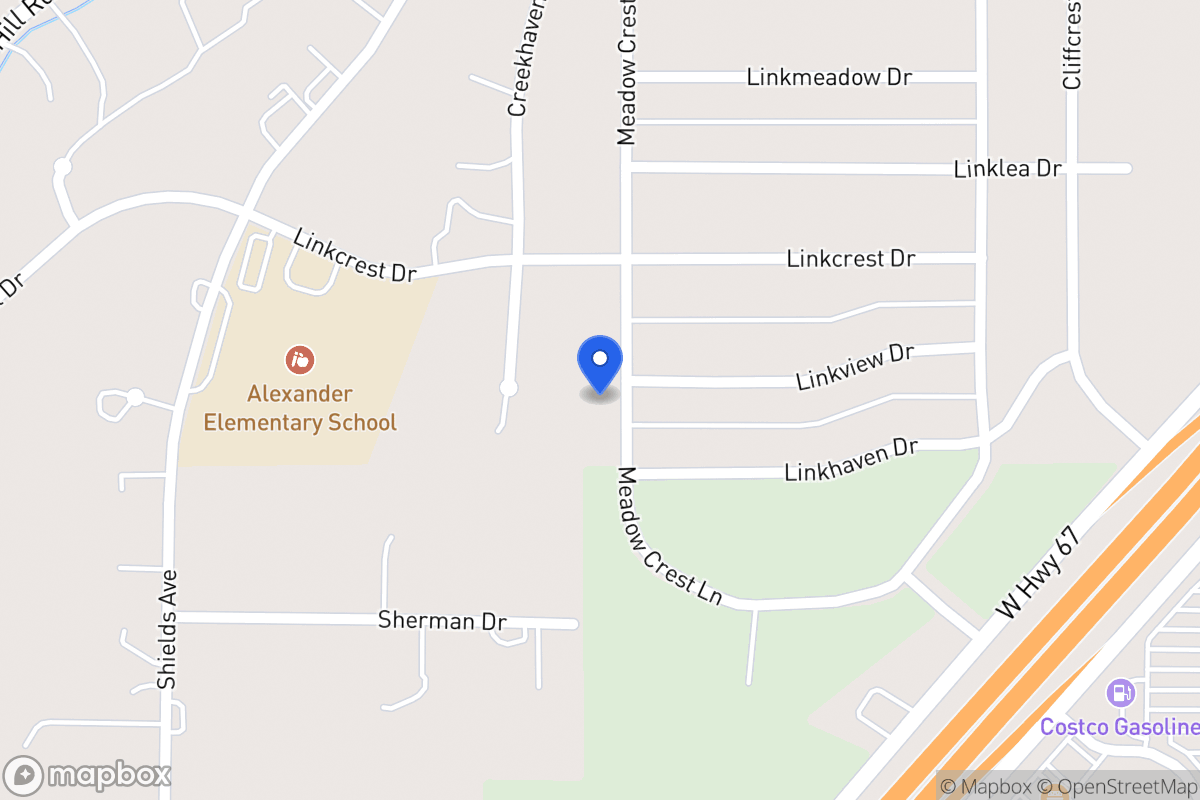 Map of 1827 Meadowcrest Ln
