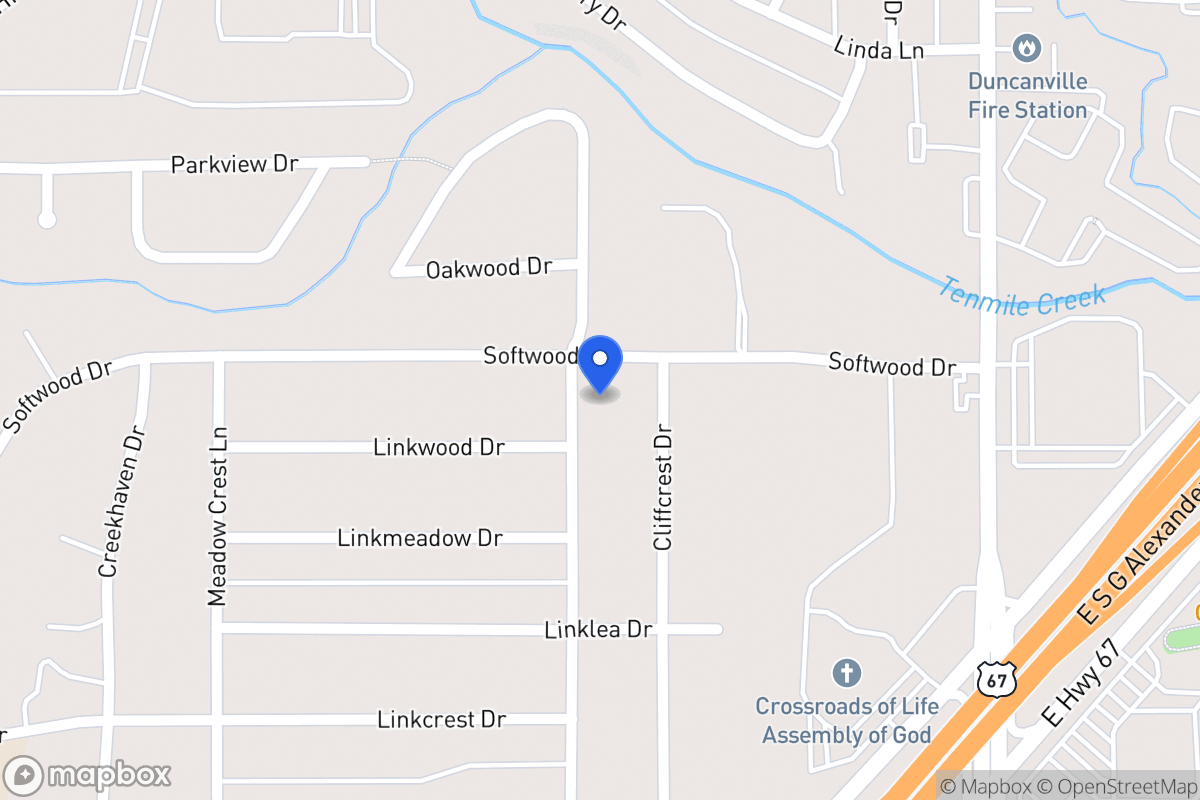 Map of 1706 Ten Mile Ln