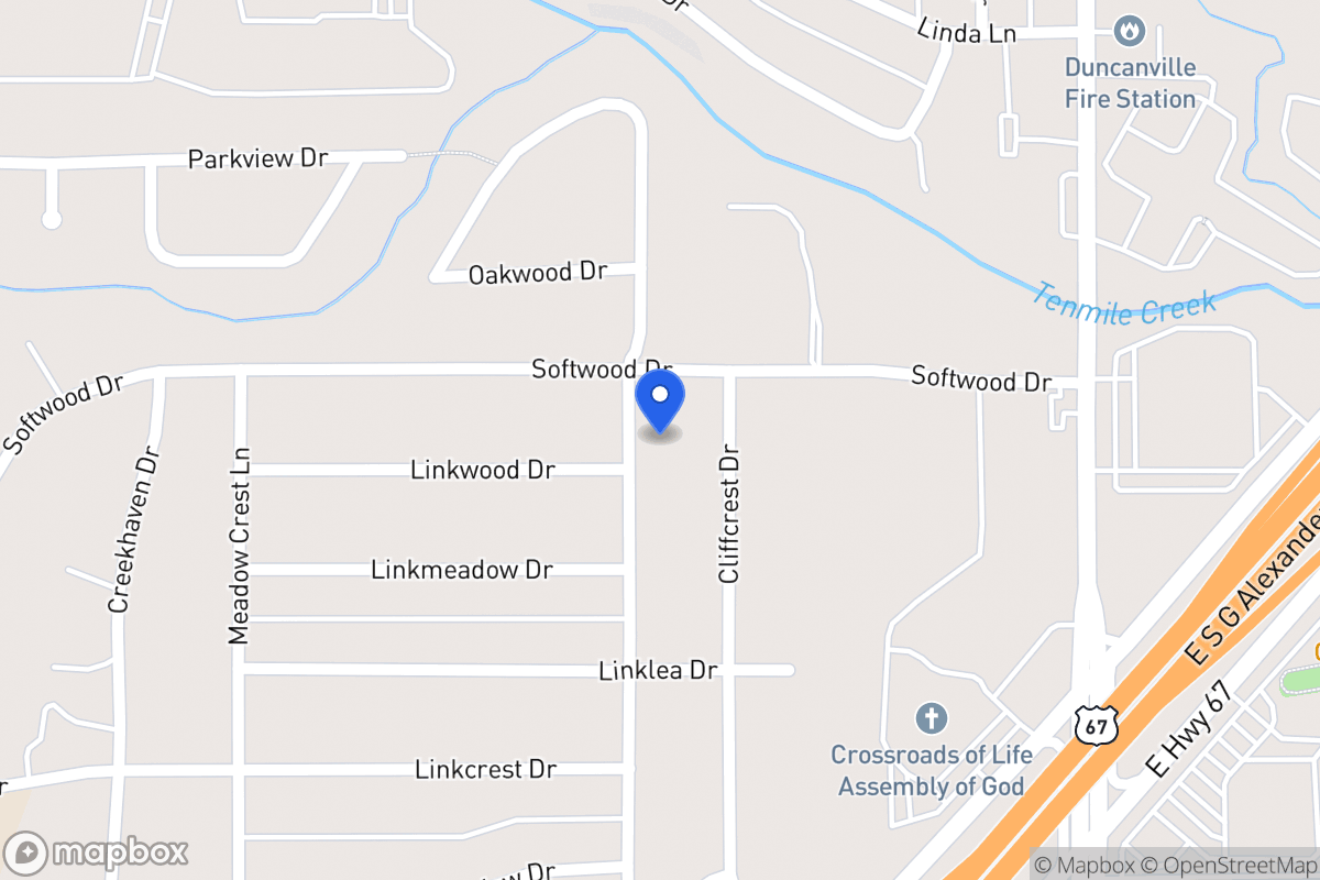 Map of 1710 Ten Mile Ln