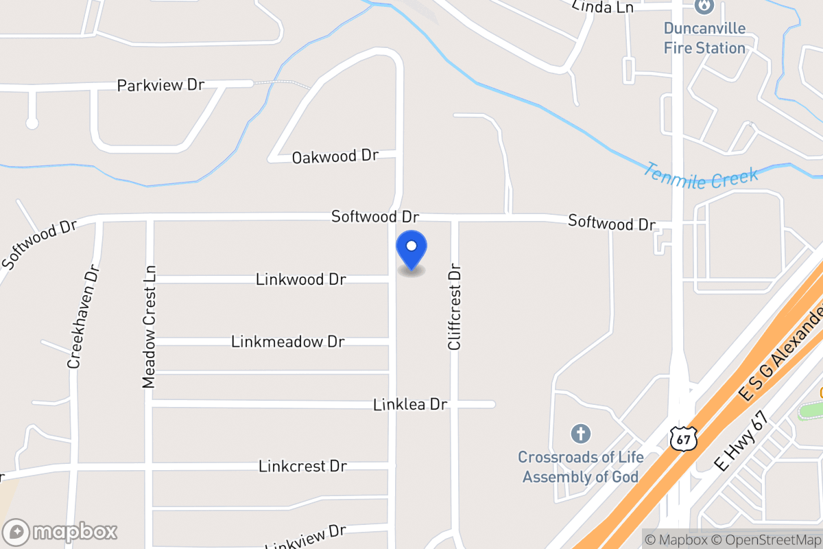 Map of 1714 Ten Mile Ln