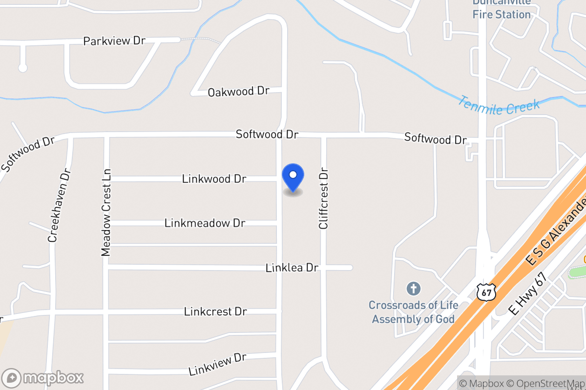 Map of 1722 Ten Mile Ln