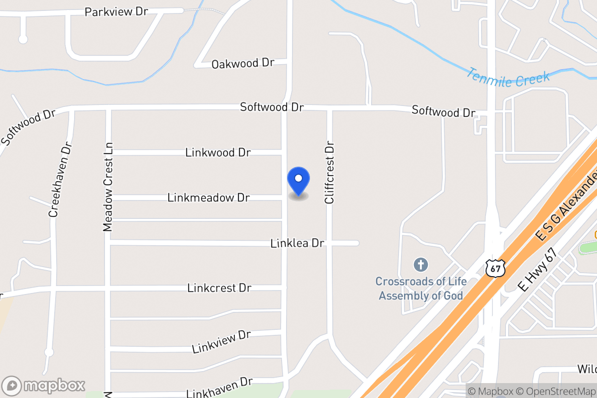 Map of 1734 Ten Mile Ln