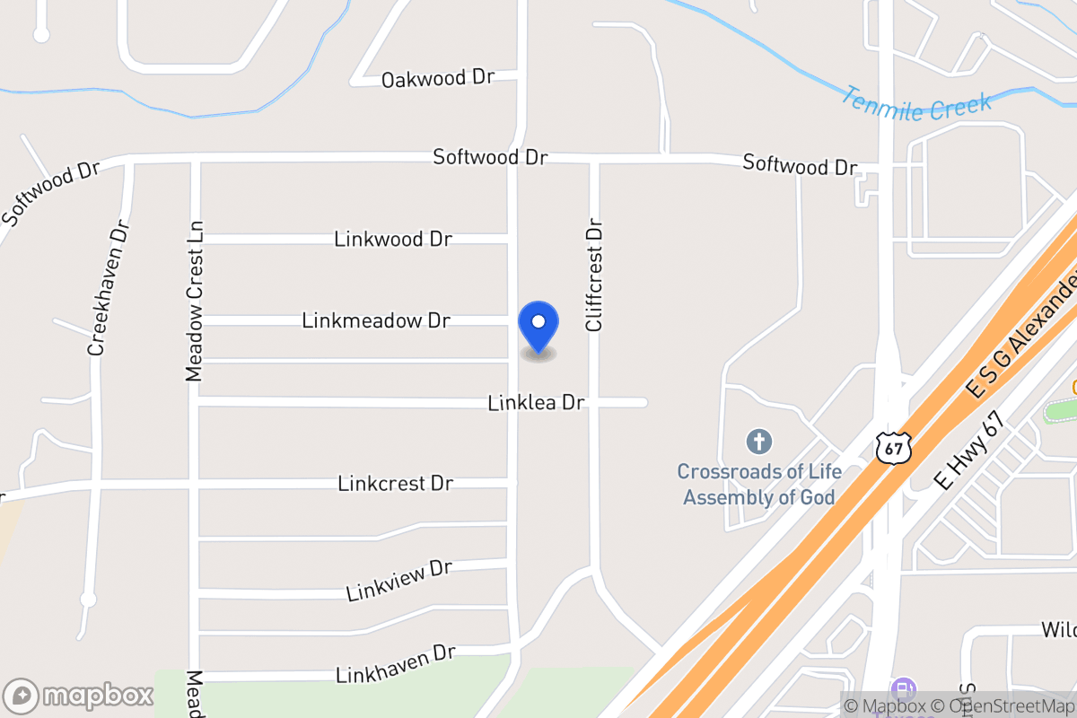 Map of 1742 Ten Mile Ln