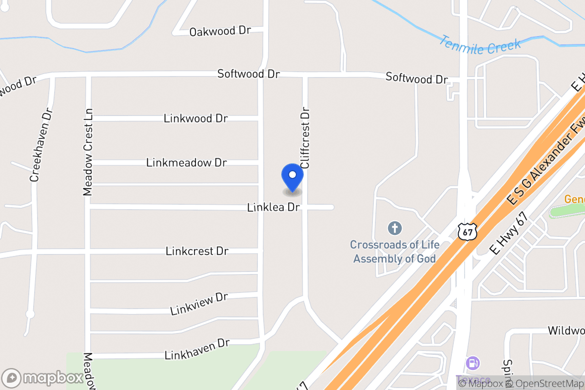 Map of 1747 Cliffcrest Dr