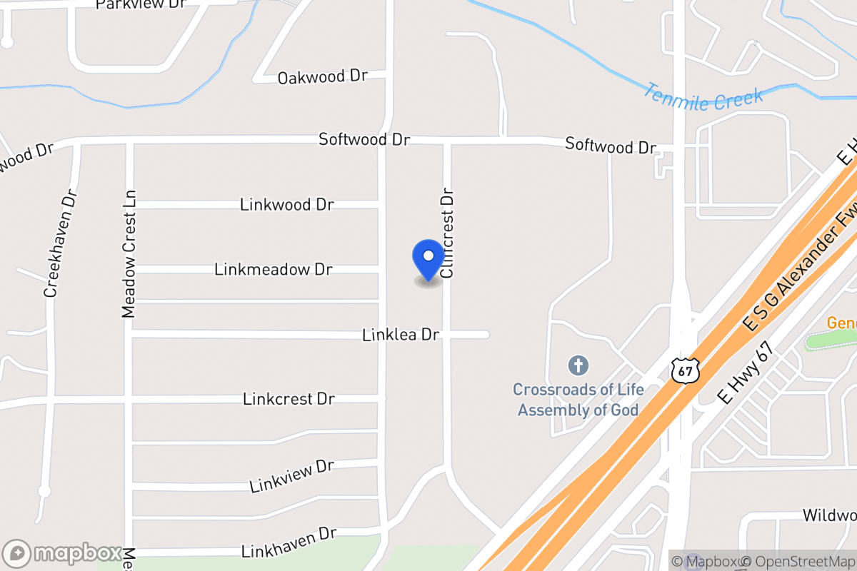 Map of 1739 Cliffcrest Dr