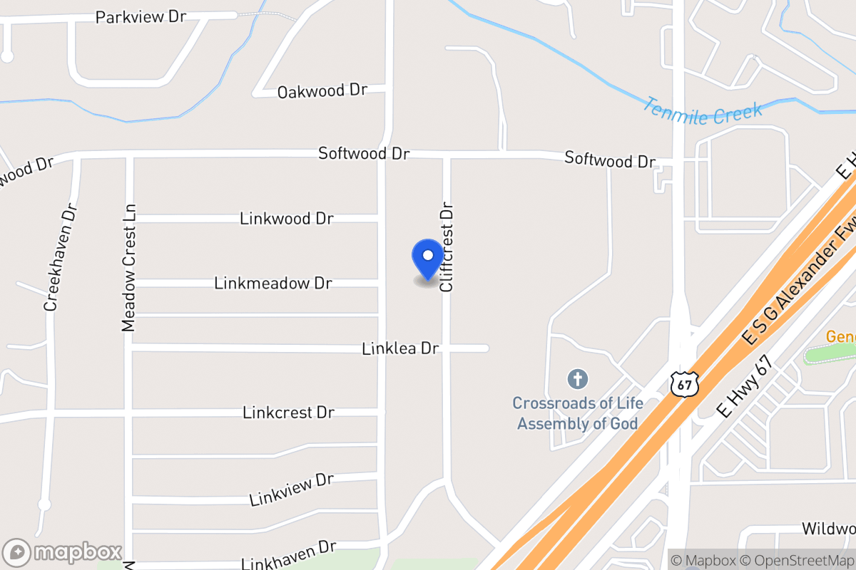 Map of 1735 Cliffcrest Dr