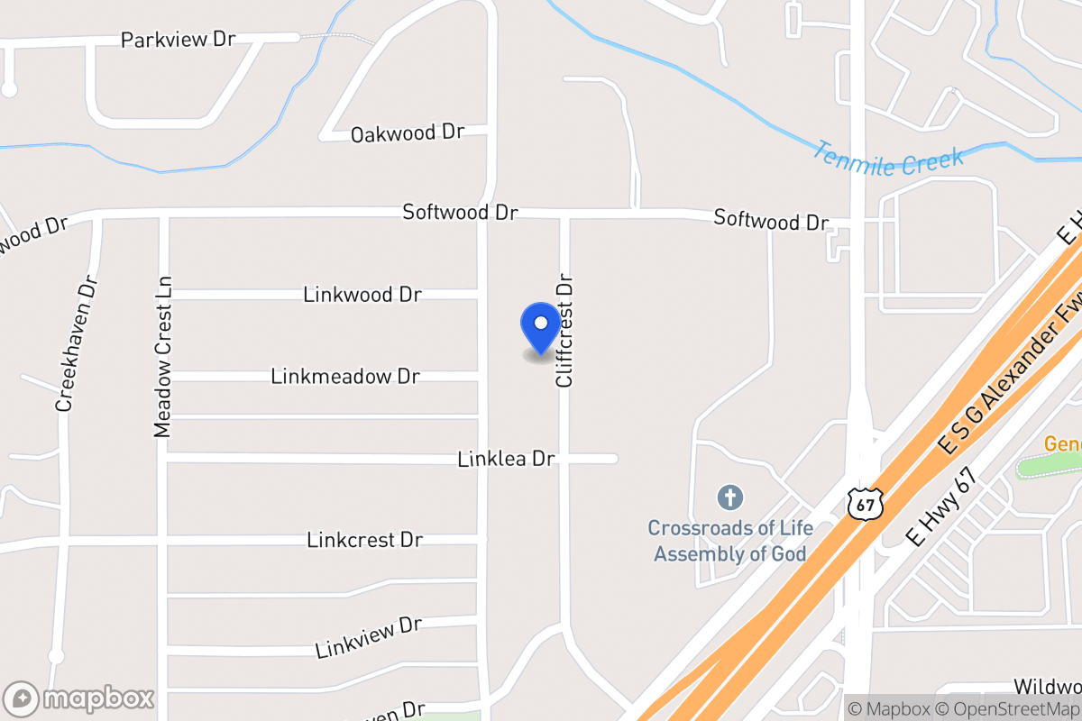 Map of 1731 Cliffcrest Dr