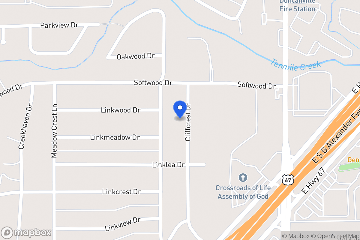 Map of 1723 Cliffcrest Dr