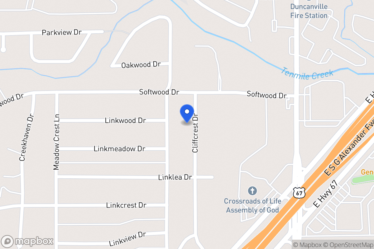 Map of 1719 Cliffcrest Dr