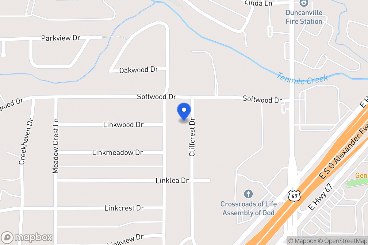 Map of 1715 Cliffcrest Dr