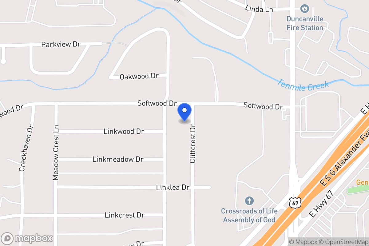 Map of 1711 Cliffcrest Dr