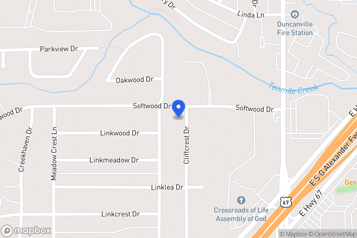 Map of 1707 Cliffcrest Dr