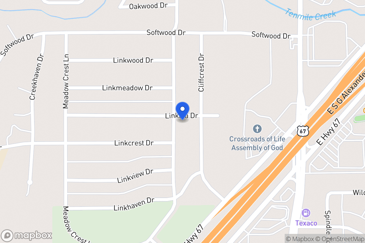 Map of 1802 Ten Mile Ln
