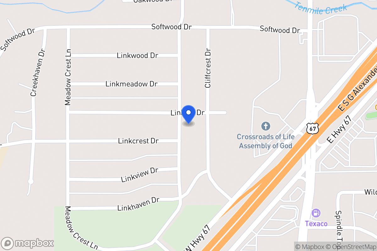 Map of 1806 Ten Mile Ln