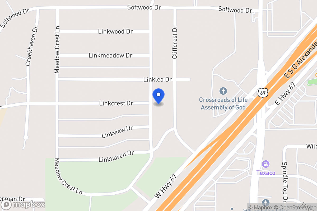 Map of 1818 Ten Mile Ln