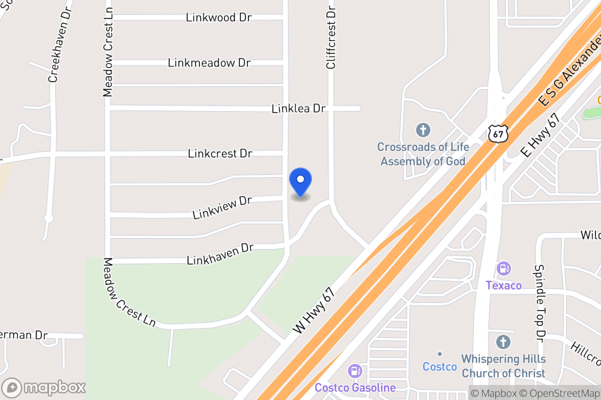Map of 1834 Ten Mile Ln