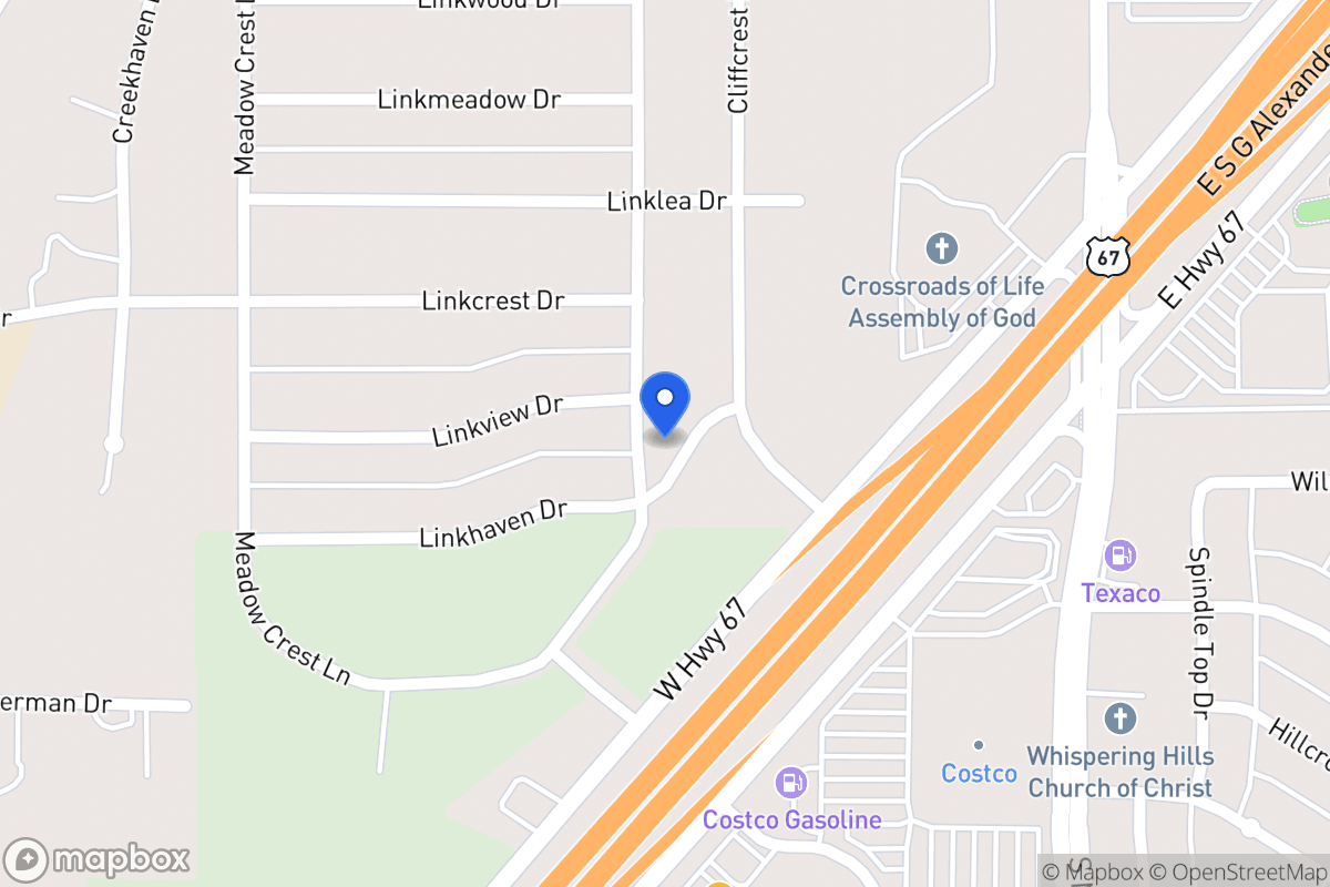 Map of 1838 Ten Mile Ln