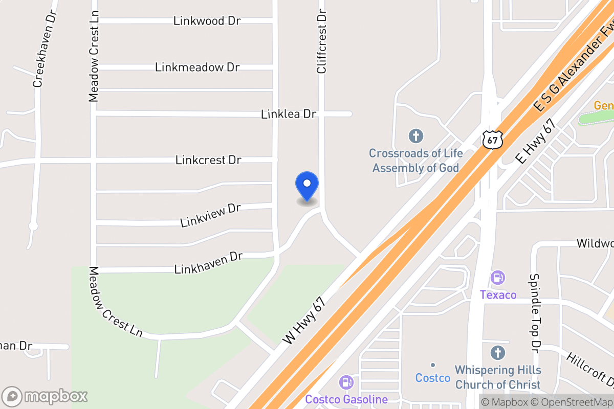 Map of 1835 Cliffcrest Dr