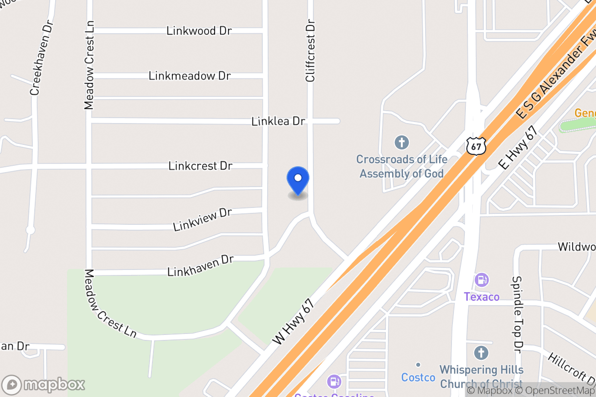 Map of 1831 Cliffcrest Dr
