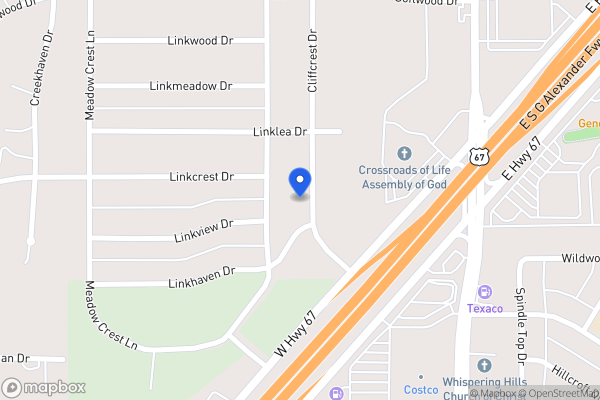 Map of 1827 Cliffcrest Dr