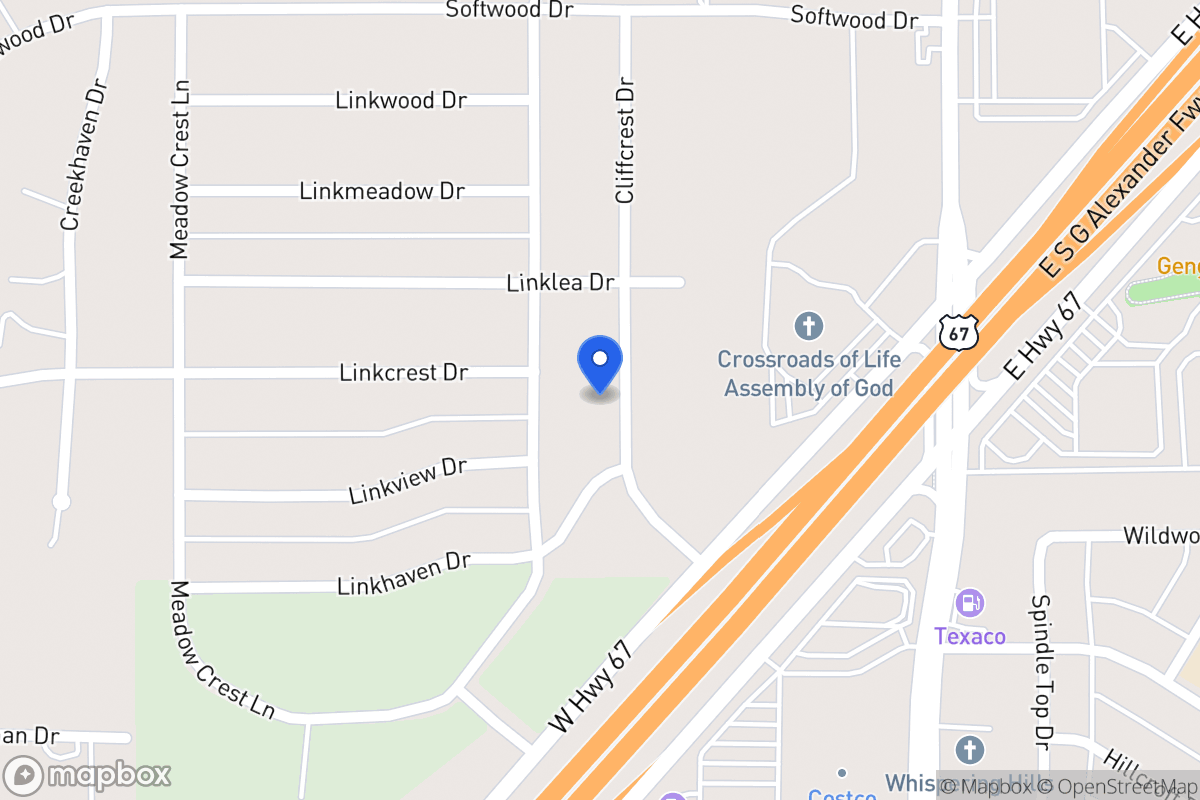Map of 1823 Cliffcrest Dr
