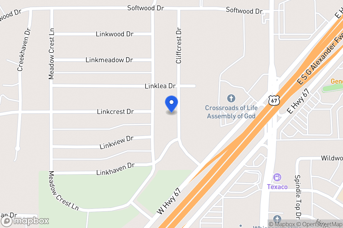 Map of 1819 Cliffcrest Dr