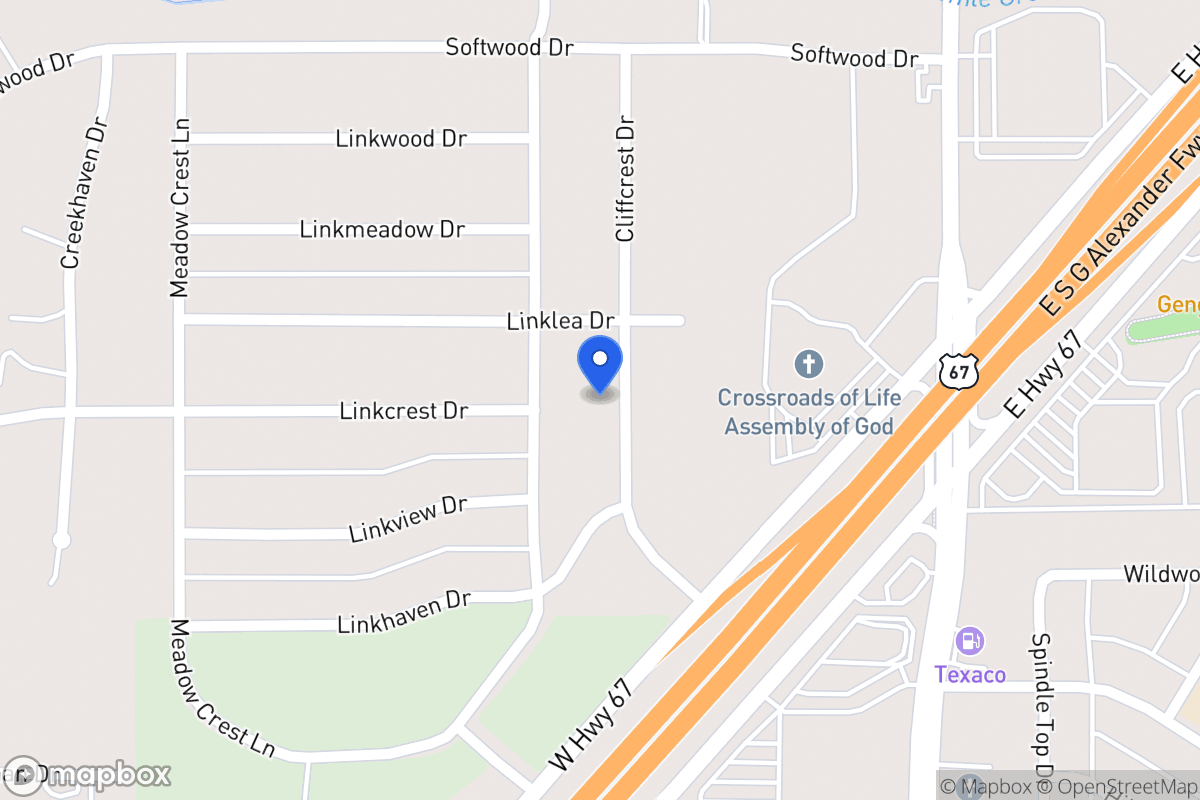 Map of 1815 Cliffcrest Dr