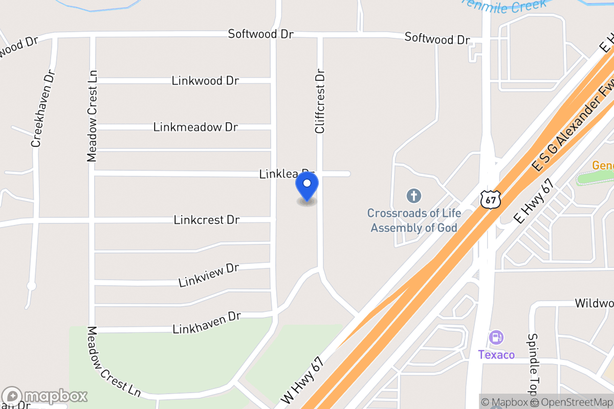 Map of 1811 Cliffcrest Dr