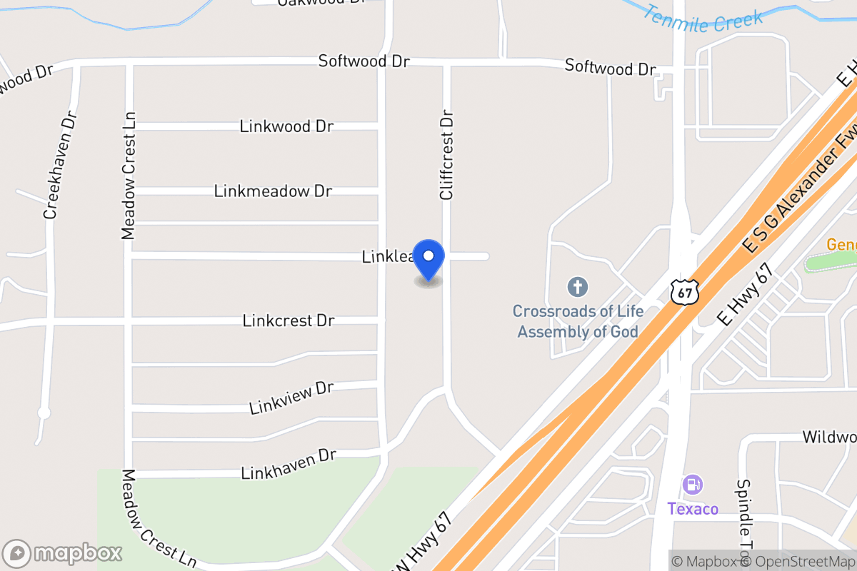 Map of 1807 Cliffcrest Dr