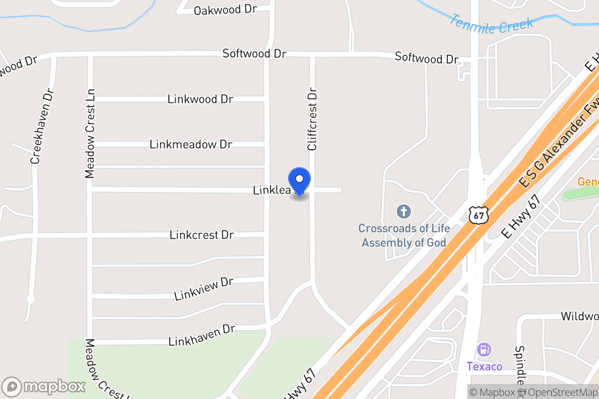 Map of 1803 Cliffcrest Dr