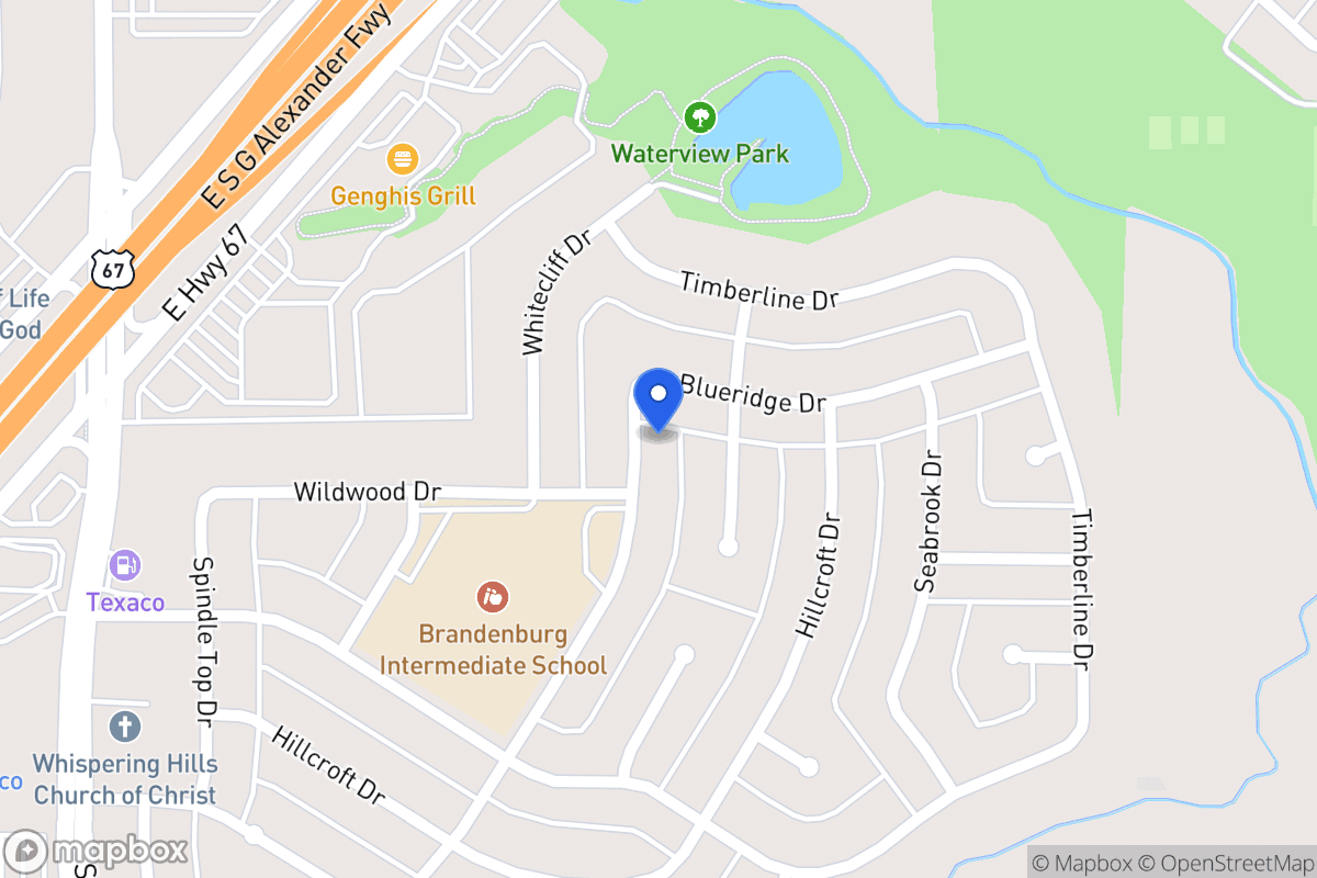 Map of 1838 Blueridge Dr