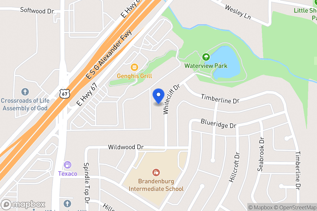 Map of 1827 Whitecliff Dr